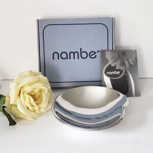 Vintage NIB Nambé 6.5" Spiral Round Fruit Nut Candy Trinket Bowl #627 MCM